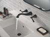DELTA Cassidy Two Handle Wall-Mount Bathroom Faucet Trim — Matte Black