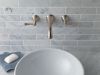 DELTA Cassidy Two Handle Wall Mount Bathroom Faucet Trim — Stainless