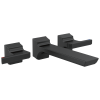 DELTA Pivotal Two-Handle Wall Mount Bathroom Faucet Trim — Matte Black