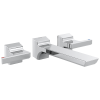 DELTA Pivotal Two Handle Wall Mount Bathroom Faucet Trim — Lumicoat® Chrome