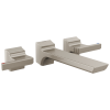 DELTA Pivotal Two Handle Wall Mount Bathroom Faucet Trim — Lumicoat® Stainless