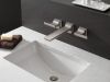 DELTA Pivotal Two Handle Wall Mount Bathroom Faucet Trim — Lumicoat® Stainless