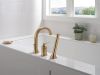 DELTA Bonacci Three Hole Roman Tub Trim with Hand Shower — Lumicoat® Champagne Bronze