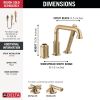 DELTA Broderick Three Hole Roman Tub Trim with Hand Shower - Less Handle — Lumicoat® Champagne Bronze