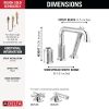 DELTA Broderick Three Hole Roman Tub Trim with Hand Shower - Less Handle — Lumicoat® Chrome