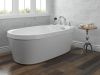 DELTA Woodhurst Roman Tub with Handshower Trim — Chrome