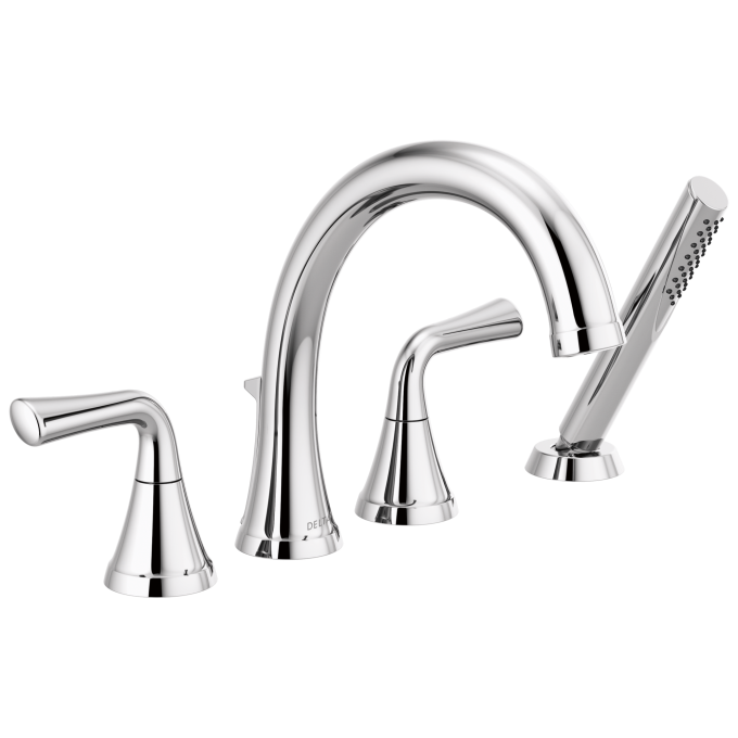 DELTA Kayra Roman Tub Trim with Hand Shower — Chrome