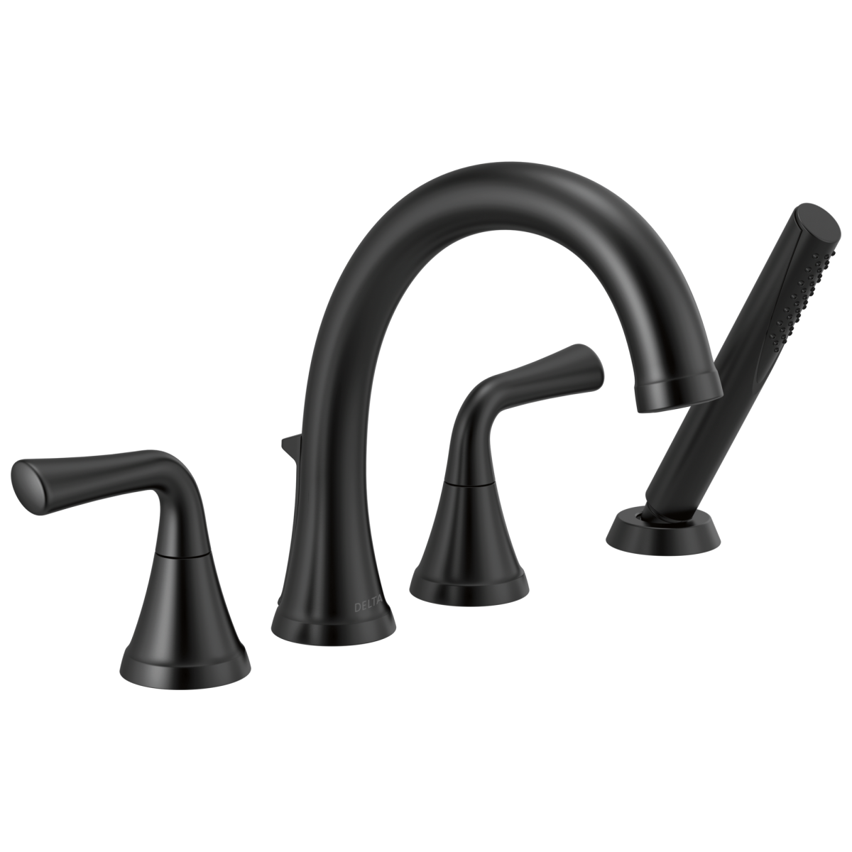 DELTA Kayra Roman Tub Trim with Hand Shower — Matte Black