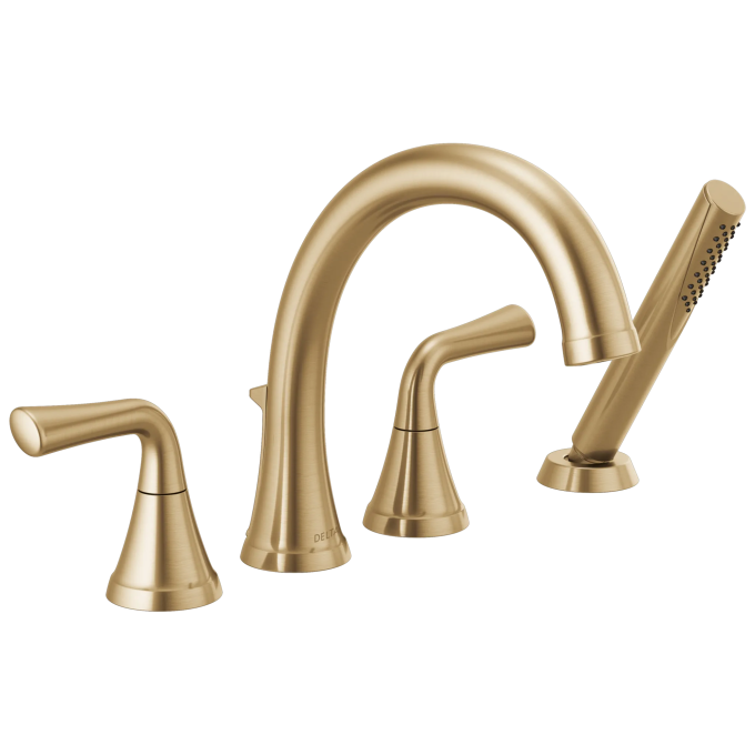 DELTA Kayra Roman Tub Trim With Hand Shower — Champagne Bronze