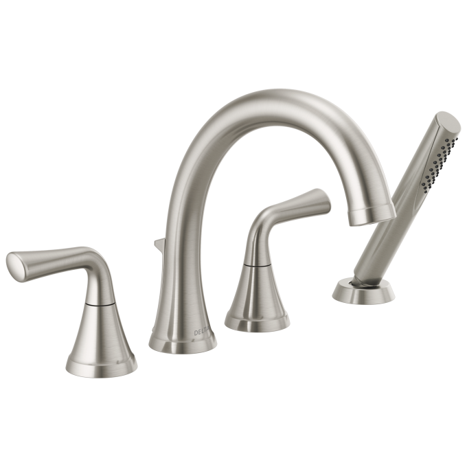 DELTA Kayra Roman Tub Trim with Hand Shower — Stainless