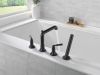 DELTA Saylor Roman Tub Trim with Hand Shower — Matte Black