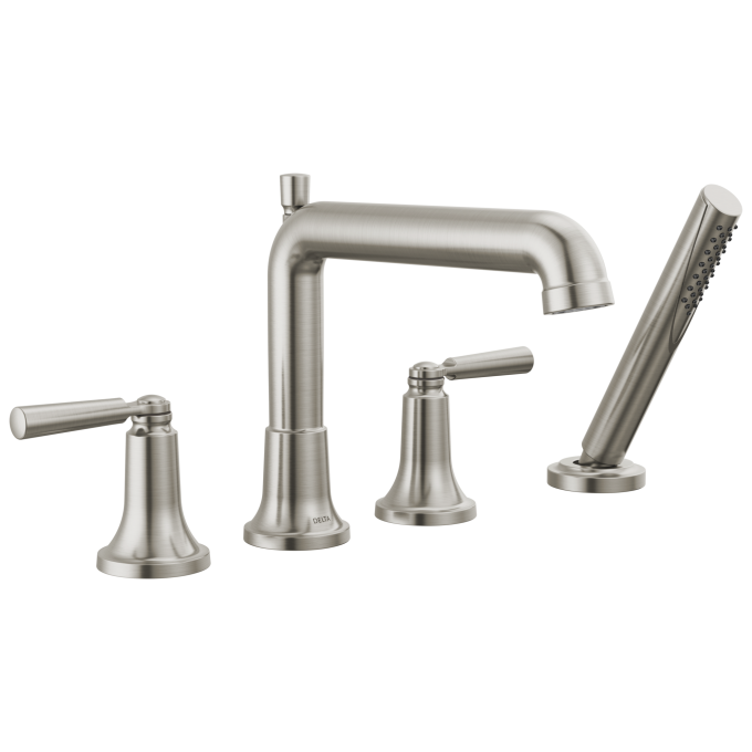 DELTA Saylor Roman Tub Trim with Hand Shower — Stainless