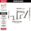 DELTA Saylor Roman Tub Trim with Hand Shower — Stainless