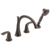 DELTA Lahara Roman Tub with Handshower Trim — Venetian Bronze