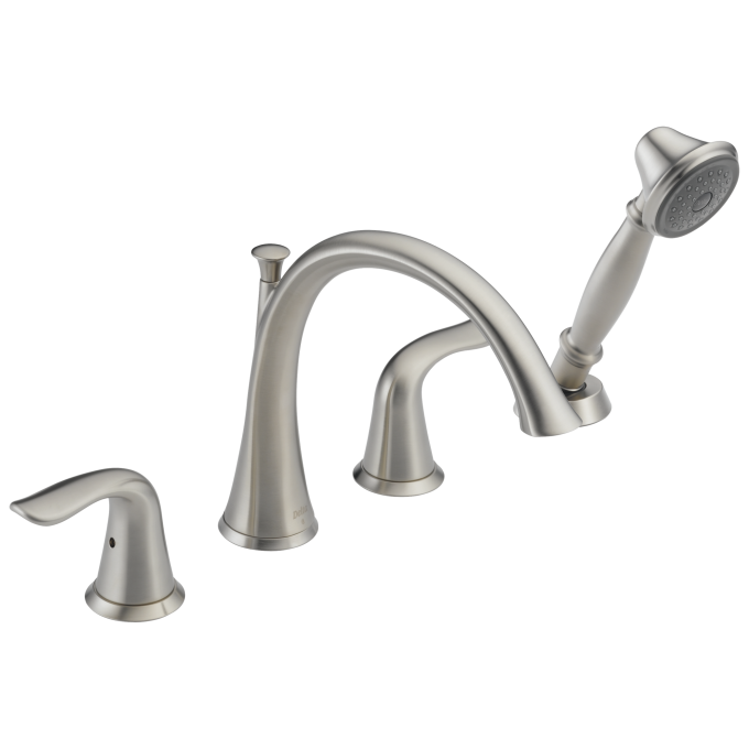 DELTA Lahara Roman Tub with Handshower Trim — Stainless