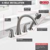 DELTA Lahara Roman Tub with Handshower Trim — Stainless
