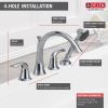 DELTA Lahara Roman Tub with Handshower Trim — Chrome