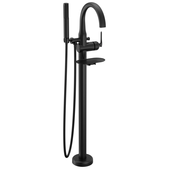 DELTA Bonacci Floor Mount Tub Filler Trim — Matte Black