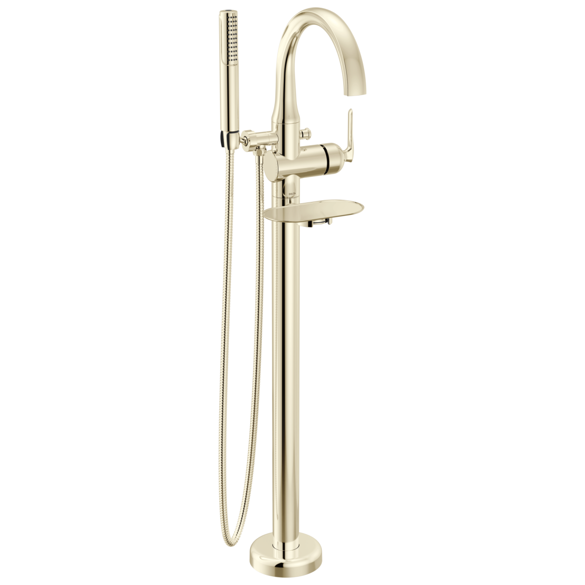 DELTA Bonacci Floor Mount Tub Filler Trim — Lumicoat® Polished Nickel