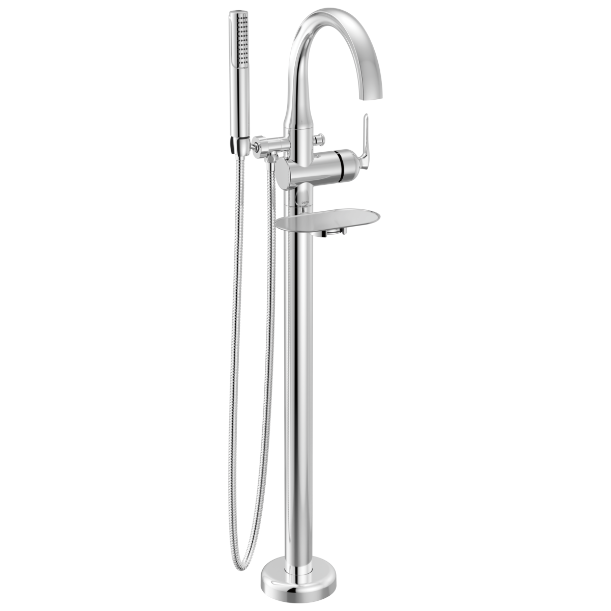 DELTA Bonacci Floor Mount Tub Filler Trim — Lumicoat® Chrome