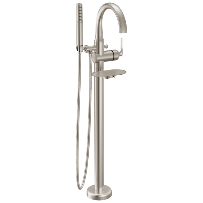 DELTA Bonacci Floor Mount Tub Filler Trim — Lumicoat® Stainless