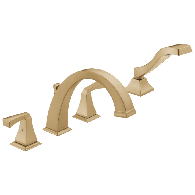 DELTA Dryden Roman Tub with Hand Shower Trim — Champagne Bronze