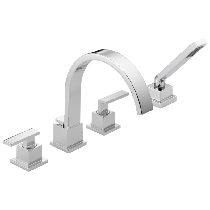 DELTA Vero Roman Tub Trim with Hand Shower — Chrome