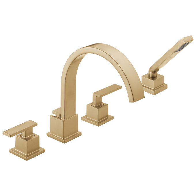 DELTA Vero Roman Tub Trim with Hand Shower — Champagne Bronze