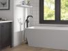 DELTA Trinsic Floor Mount Tub Filler — Matte Black