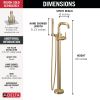 DELTA Trinsic Floor Mount Tub Filler — Champagne Bronze