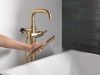 DELTA Trinsic Floor Mount Tub Filler — Champagne Bronze