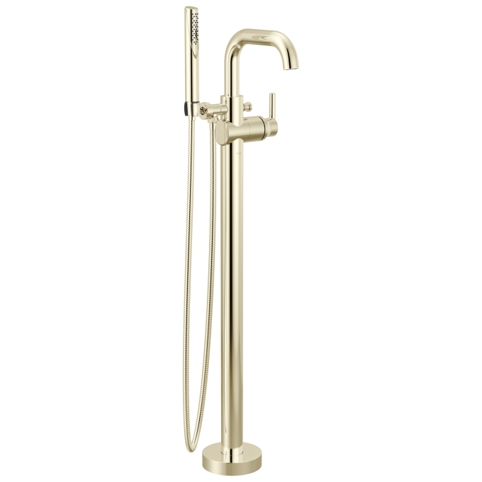 DELTA Trinsic Floor Mount Tub Filler — Polished Nickel