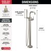 DELTA Trinsic Floor Mount Tub Filler — Stainless