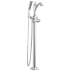 DELTA Dorval Single Handle Floor Mount Tub Filler Trim - Less Handle — Chrome