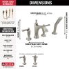DELTA Dorval Roman Tub with Hand Shower Trim - Less Handles — Stainless
