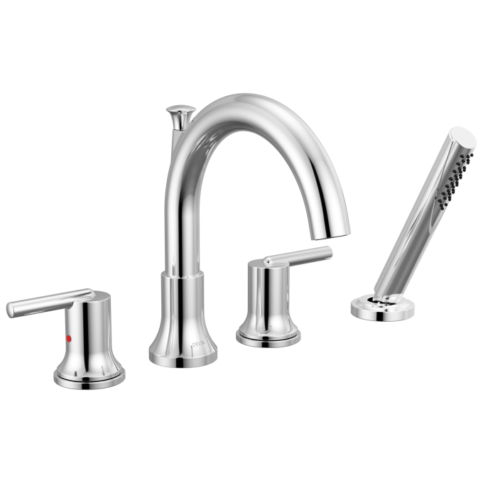 DELTA Trinsic Roman Tub with Hand Shower Trim — Chrome