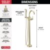 DELTA Trinsic Floor Mount Tub Filler Trim — Polished Nickel