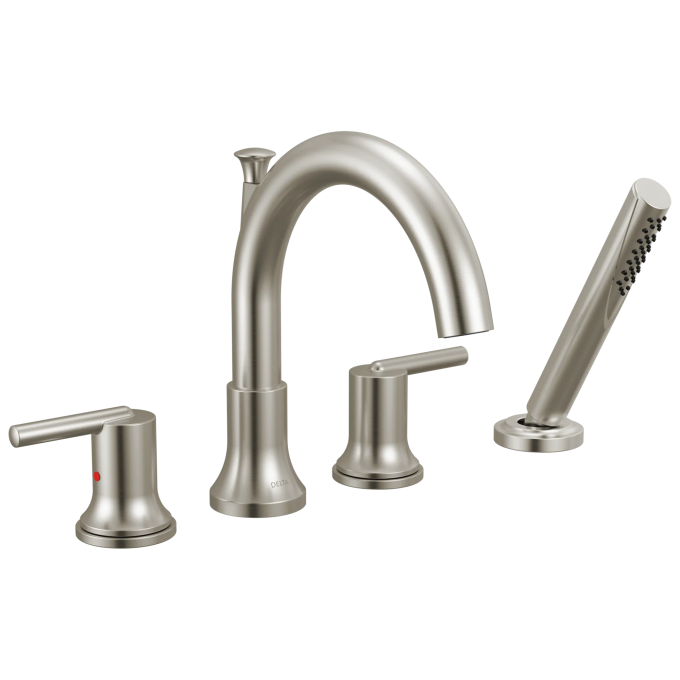 DELTA Trinsic Roman Tub with Hand Shower Trim — Stainless