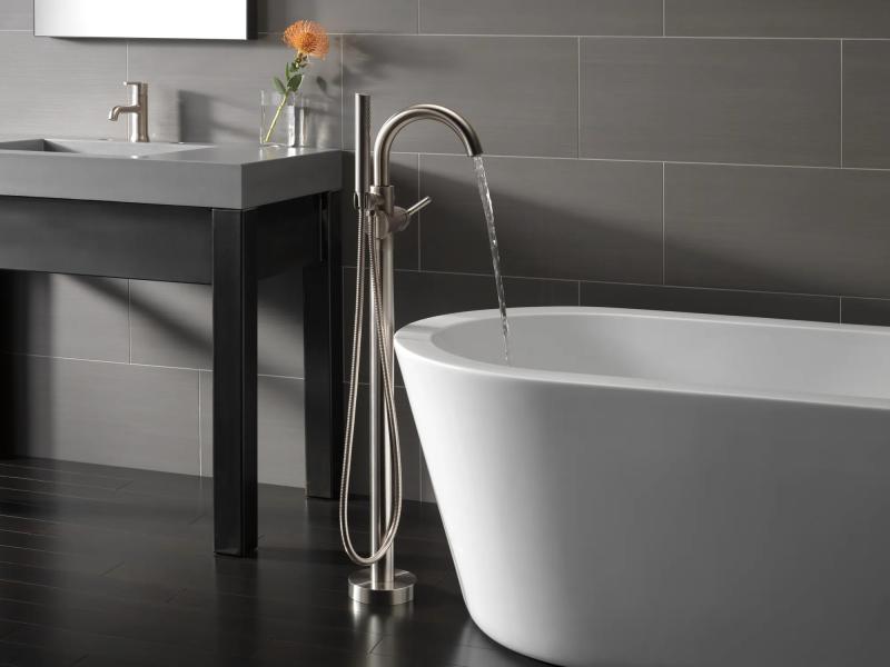 DELTA Trinsic Single Handle Bathroom Faucet — Stainless