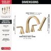 DELTA Lineax Roman Tub Trim with Hand Shower — Champagne Bronze