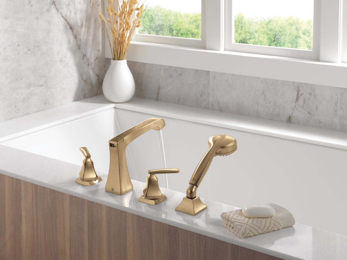 DELTA Ashlyn Roman Tub Trim with Hand Shower — Champagne Bronze