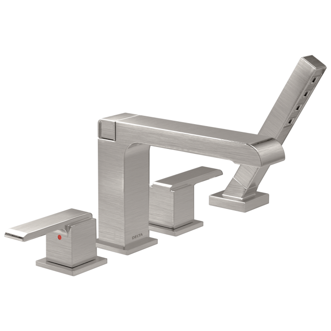 DELTA Ara Roman Tub with Hand Shower Trim — Stainless