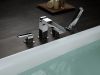 DELTA Ara Channel Roman Tub With Hand Shower Trim — Chrome