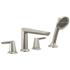 DELTA Galeon 4-Hole Roman Tub Trim with Hand Shower — Lumicoat® Stainless