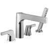 DELTA Zura Roman Tub with Hand Shower Trim — Chrome