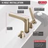DELTA Zura 4-hole Roman Tub with Handshower Trim — Champagne Bronze