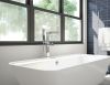 DELTA Zura Single Handle Floor Mount Tub Filler Trim with Hand Shower — Chrome