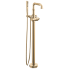 DELTA Broderick Floor Mount Tub Filler Trim- Less Handle — Lumicoat® Champagne Bronze