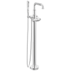 DELTA Broderick Floor Mount Tub Filler Trim- Less Handle — Lumicoat® Chrome