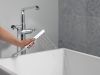 DELTA Tetra Floor Mount Tub Filler Trim — Lumicoat® Chrome